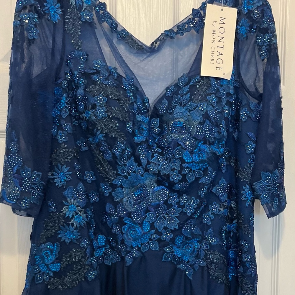 Mon Cheri Navy Lace Dress
